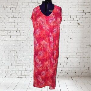 Colleen Lopez Sleeveless Maxi Plus Size 4X Pinks Lined